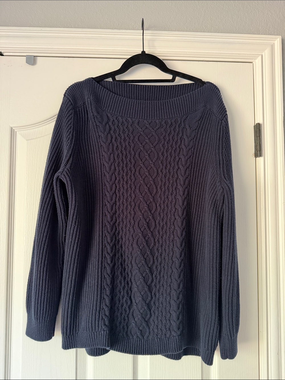 Tommy Hilfiger Navy Cable Crewneck Sweater